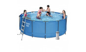 Бассейн каркасный круглый STEEL PRO MAX 366х120 см, фильтр-насос, лестница (5614S) Бассейн каркасный круглый STEEL PRO MAX 366х120 см, фильтр-насос, лестница (5614S)